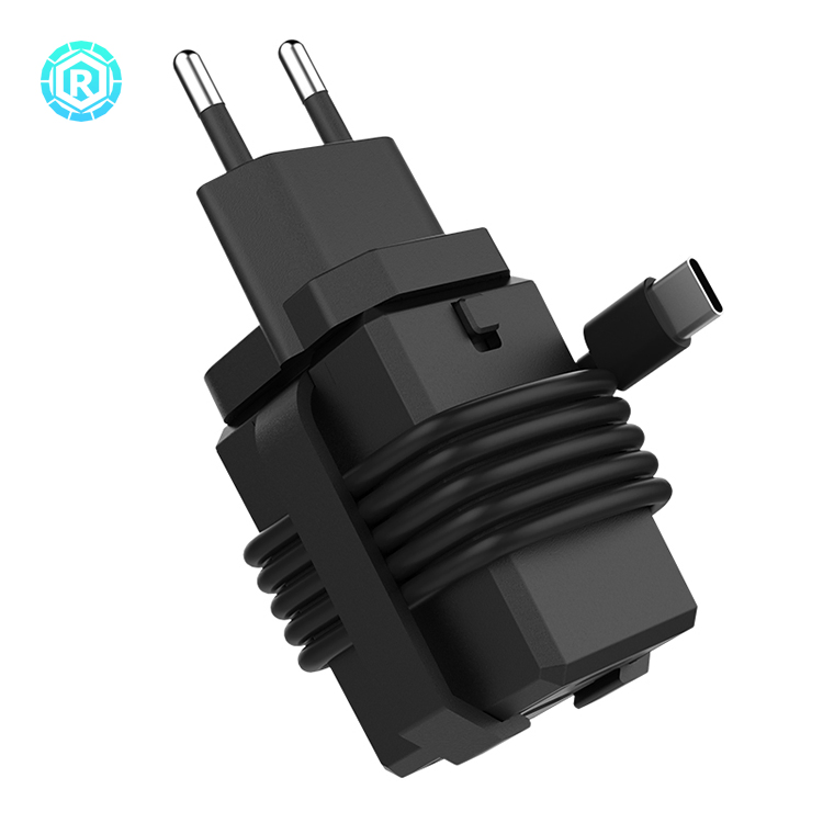 Cable Clip Charger Black White for Type-C Charger USB Port Type-C Port