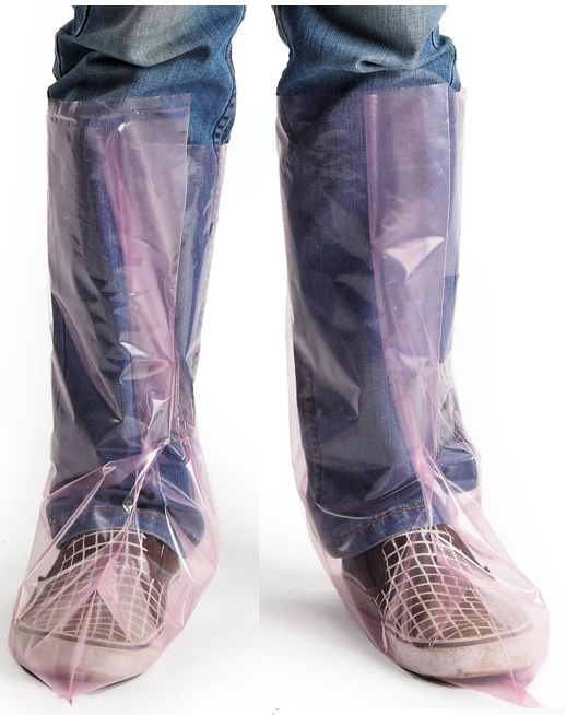 Disposable Shoe Cover Binding High Overboots Farm Foot Cover Rain Proof Pasture Pig Farm Thicken Plastic Shoecover