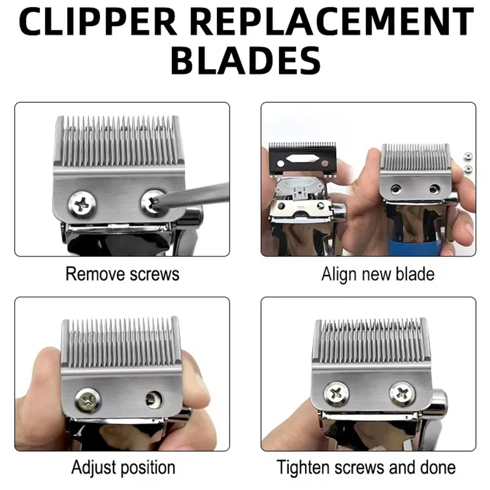 Professional Barber Replacement Machine Hair Trimmer Blade Cutter Sharp Clipper Durable Stainless Steel Blade for Kemei