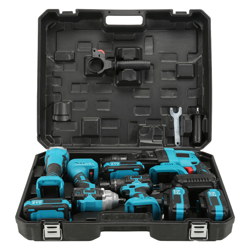 Ultimate Construction Tools Set with Electric Wrench and Drill