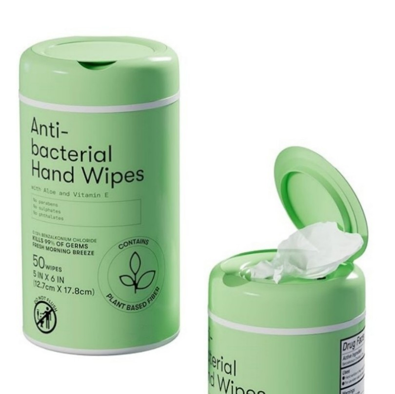 Organic Disinfecting Hand&Face Cleaning Wipes Unscented Antibacterial Wet Wipes