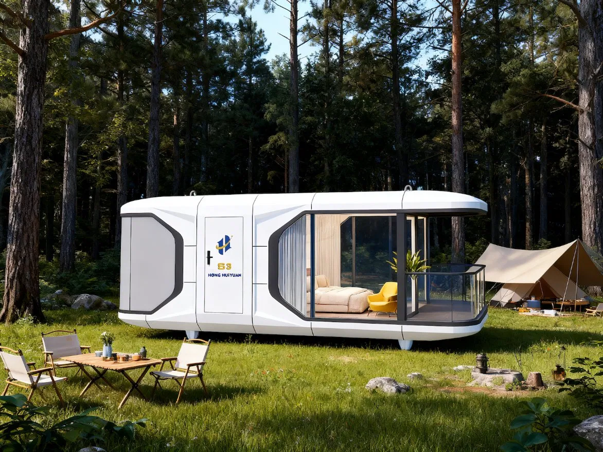 2 Bed Room Luxury Prefabricated House Fully Equipped High Capacity Tiny House Capsule House