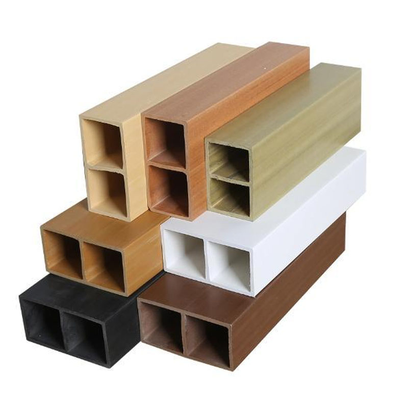 Building Decorative WPC Grilles Hollow Square Wood Plastic Composite Louver Tube