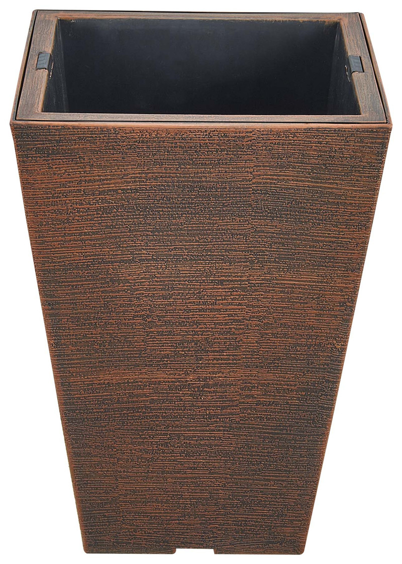 Tall Square Plastic Flower Pot Garden Plant Pot (KD9941-KD9943)