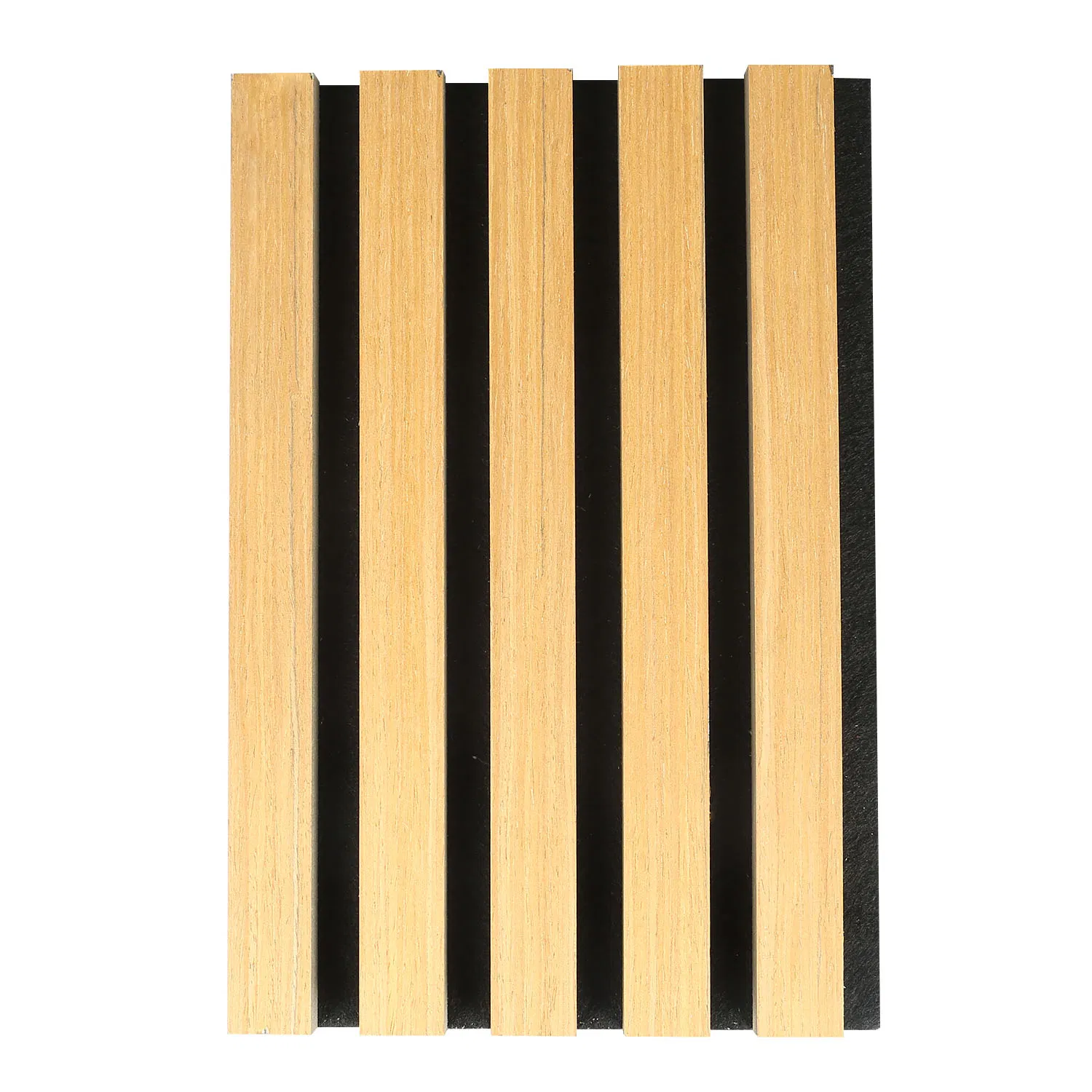 New Type Interior Decorative Slat Acoustic Panel Pet Felt Combined MDF Veneer Slats Panel for Wall Ceiling Decoration