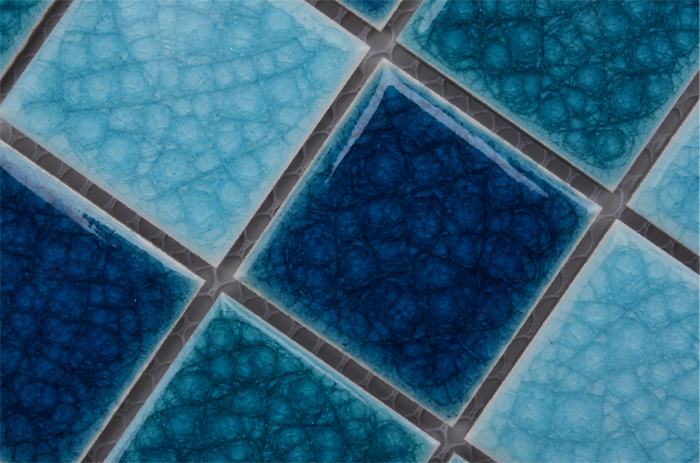 Керамическая мозаика для бассейна и интерьера Mix Blue