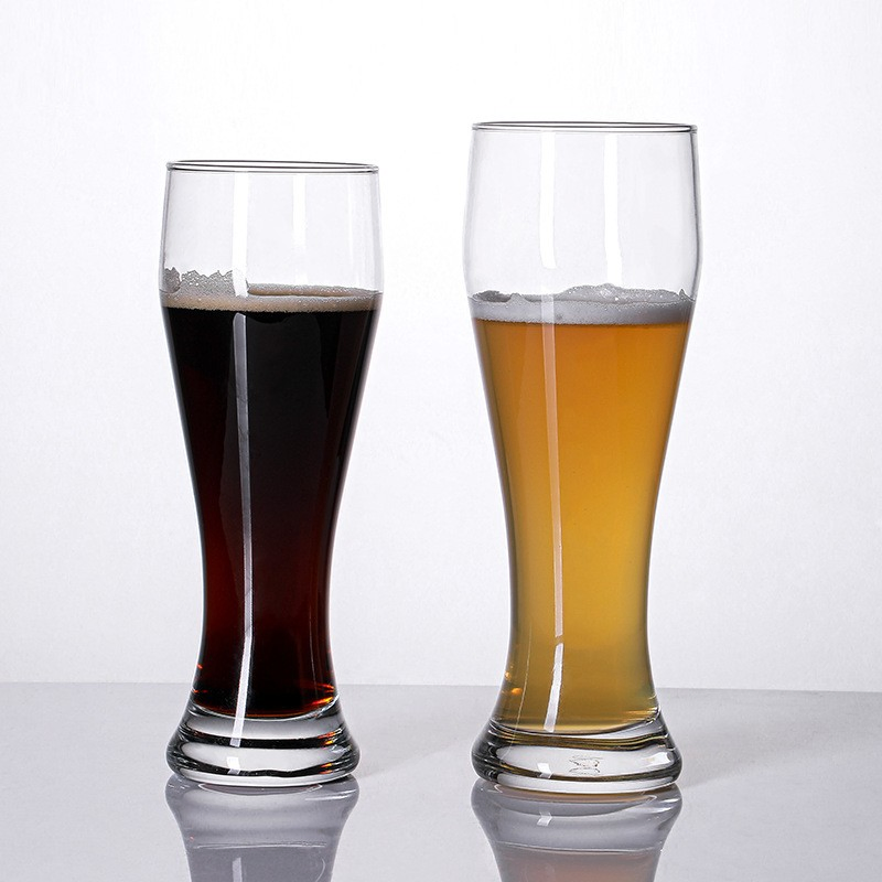 New Arrival Thin Tall Eco-Friendly Beer Mug Customized Clear Glass Vasos Modern Print 3-in-1 Transparent Frosted Wine Goblet for