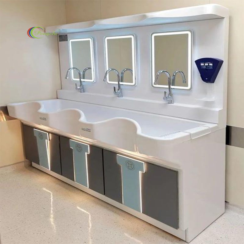 Cost-Effective Stainless Steel Operating Room Medical Handwashing Sink, Basic Model