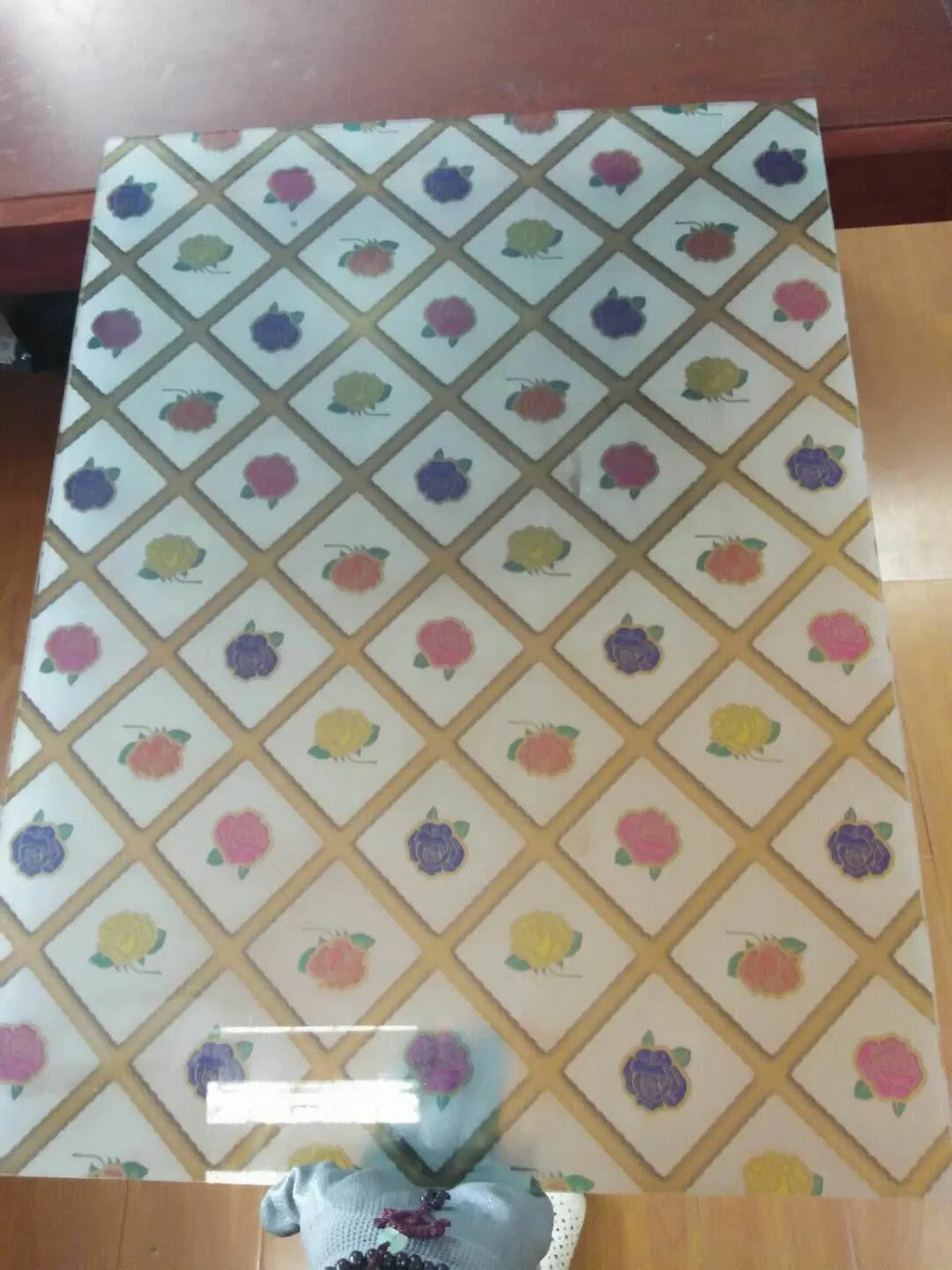 4/5/6mm UV Printing Glass with Flower