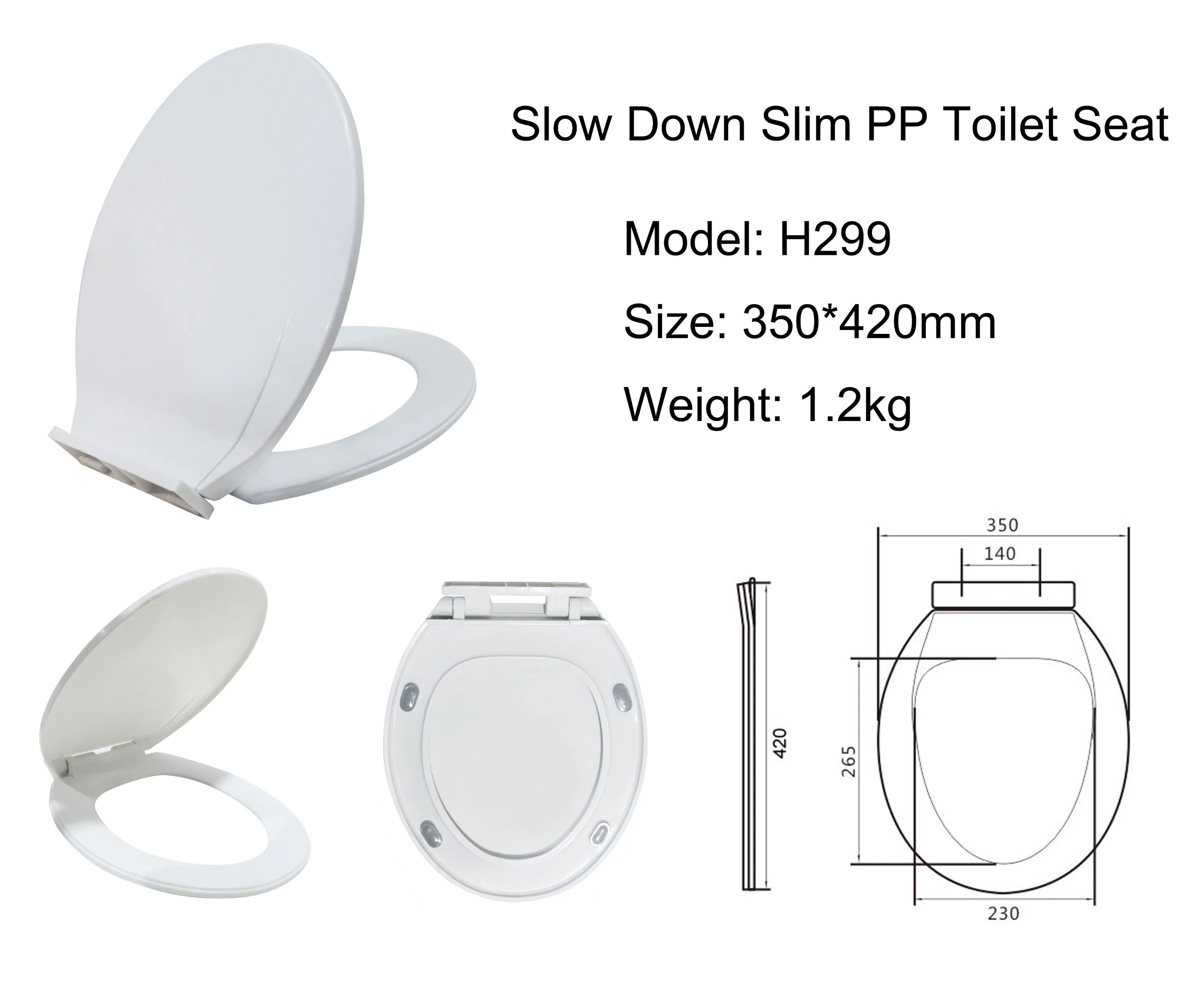 Premium Economic Soft Close Round Toilet Seat for Comfort