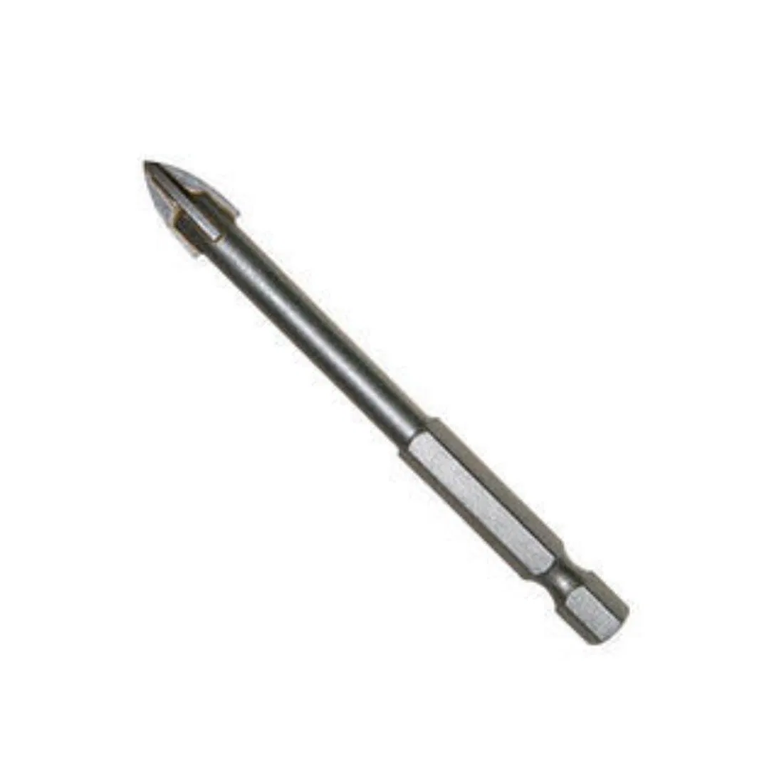 Premium Chrome Coated Glass Drill Bits with Hex Shank