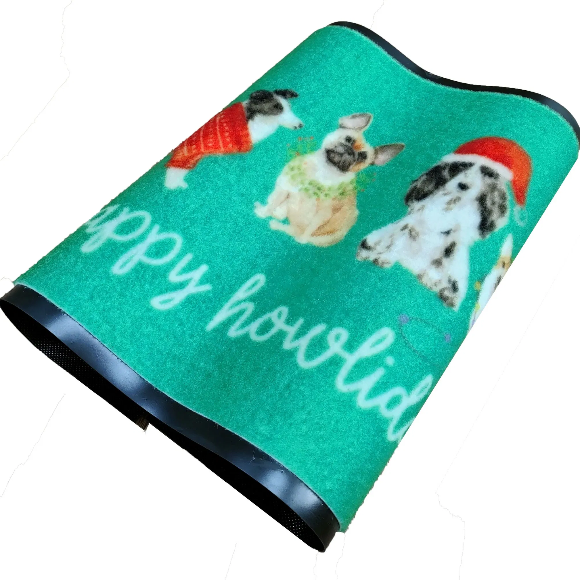 High Quality Anti-Slip Durable PVC Backing Customized Pattern Printing Door Mat for Kitchen