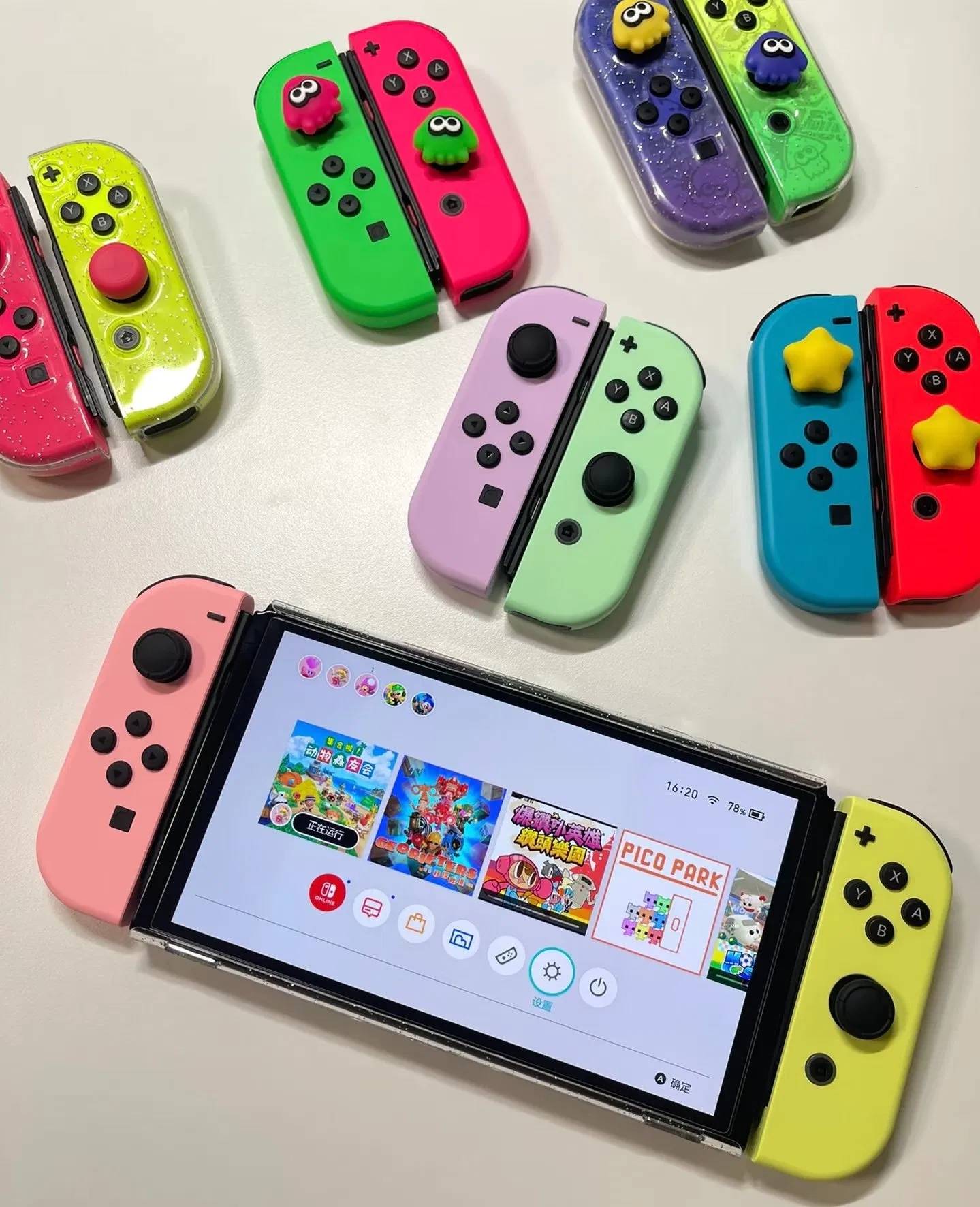 Игровой контроллер Joy Con с вибрацией (левый и правый)