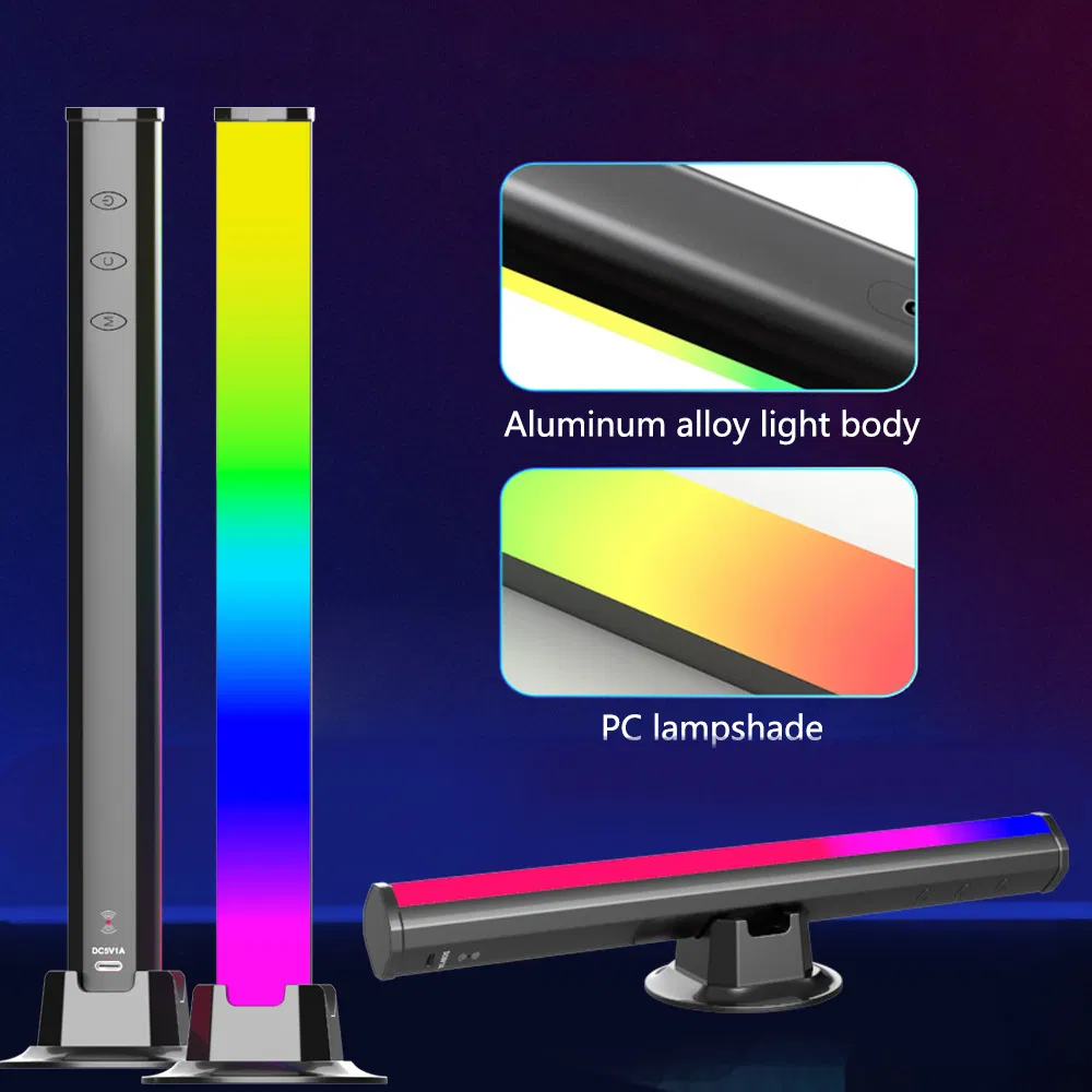Bluetooth LED Music Rhythm Light Bar with Voice Control and RGB Induction