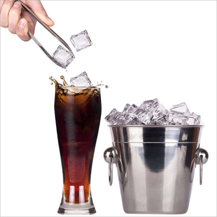 Stainless Steel 304 BBQ Clip Ice Tongs Bar Kitchen Accessories