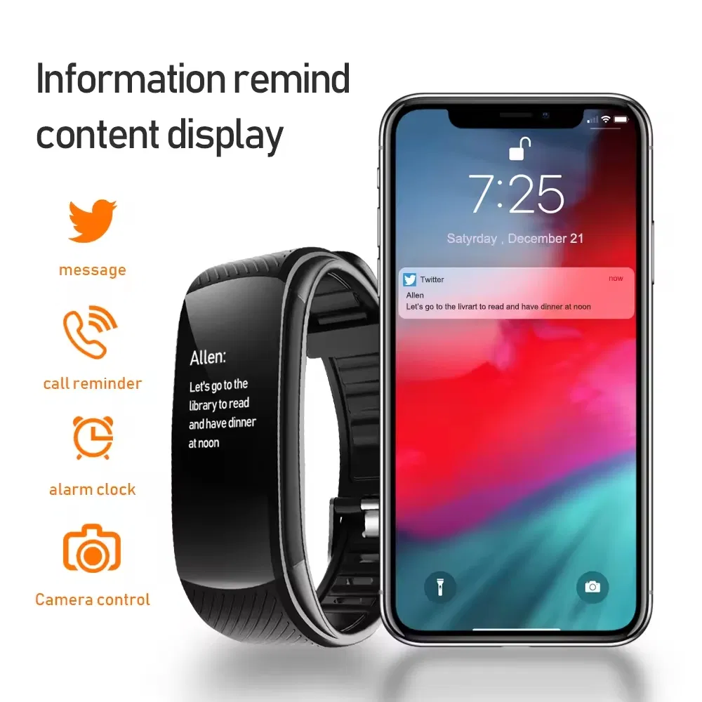 New C5s New C5s Smart Band Waterproof Fitness Tracker Blood Pressure Heart Rate Monitor Smart Bracelet Watch Sport for Huawel Lphone Waterproof Fitness Tracker