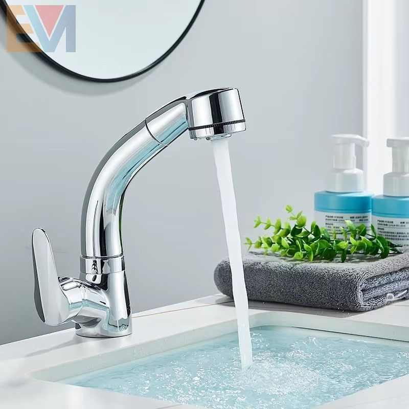 Выдвижной смеситель для раковины с экономией воды