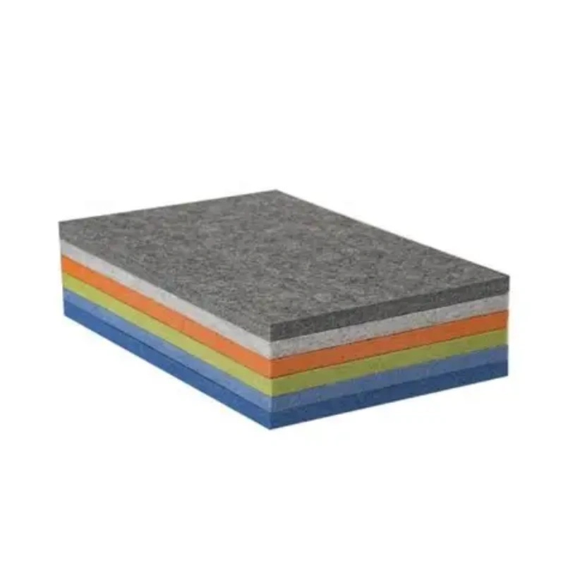 Green Color Eco High Density Pet Felt Sound Absorbing Ceiling Acoustic Panel Sound Insulation Board