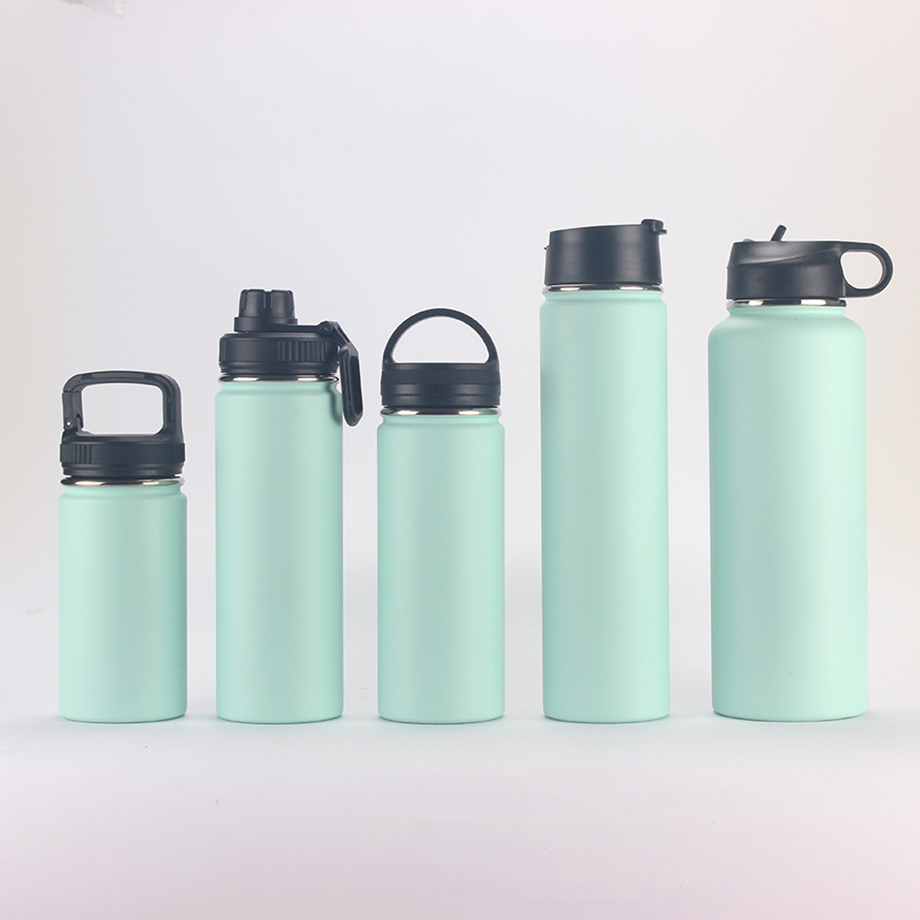 18oz 32oz SUS304 Stainless Steel Water Bottle with 2 in 1 Handle Lid with Hidden Hook