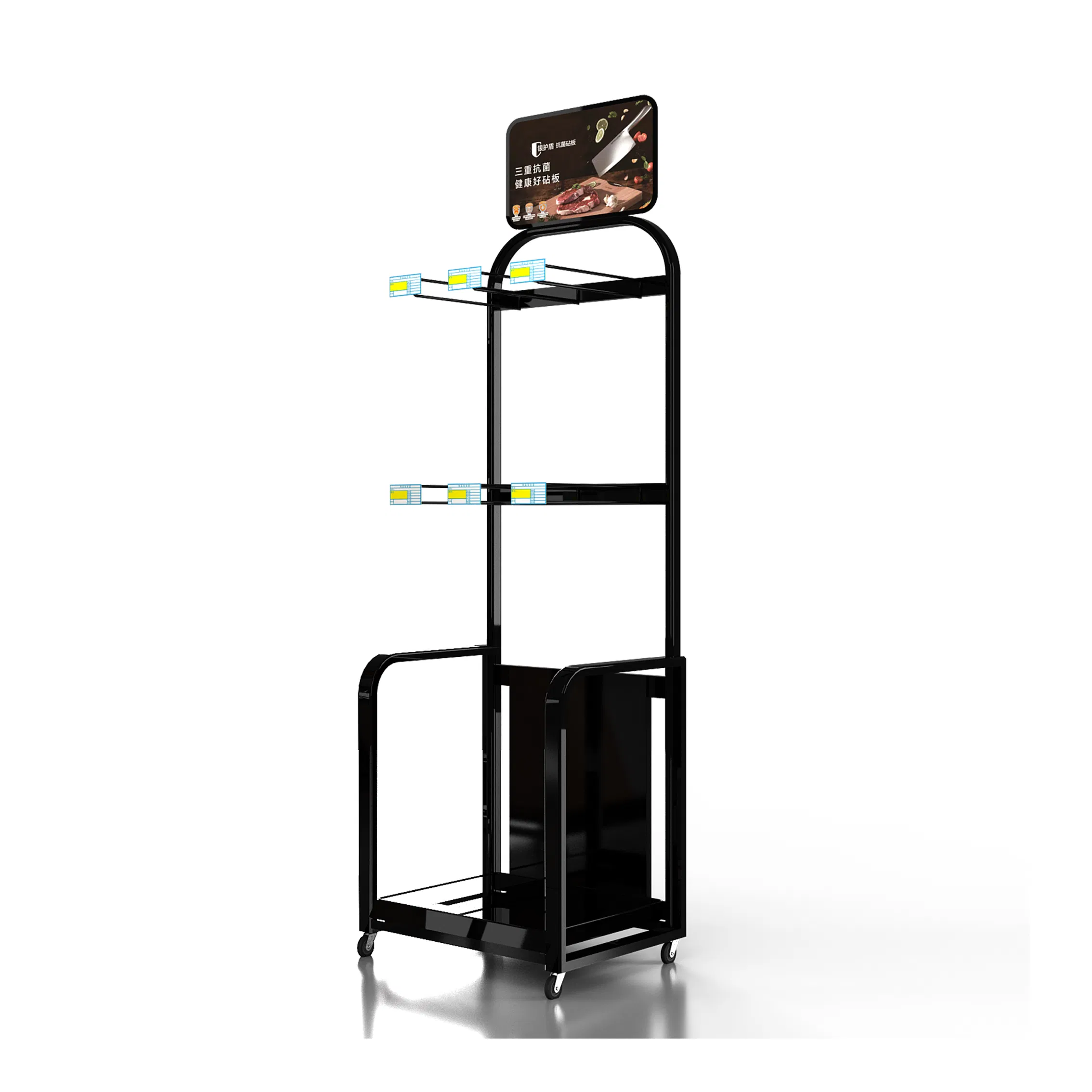 Folding Metal Display Rack Supermarket Display Rack