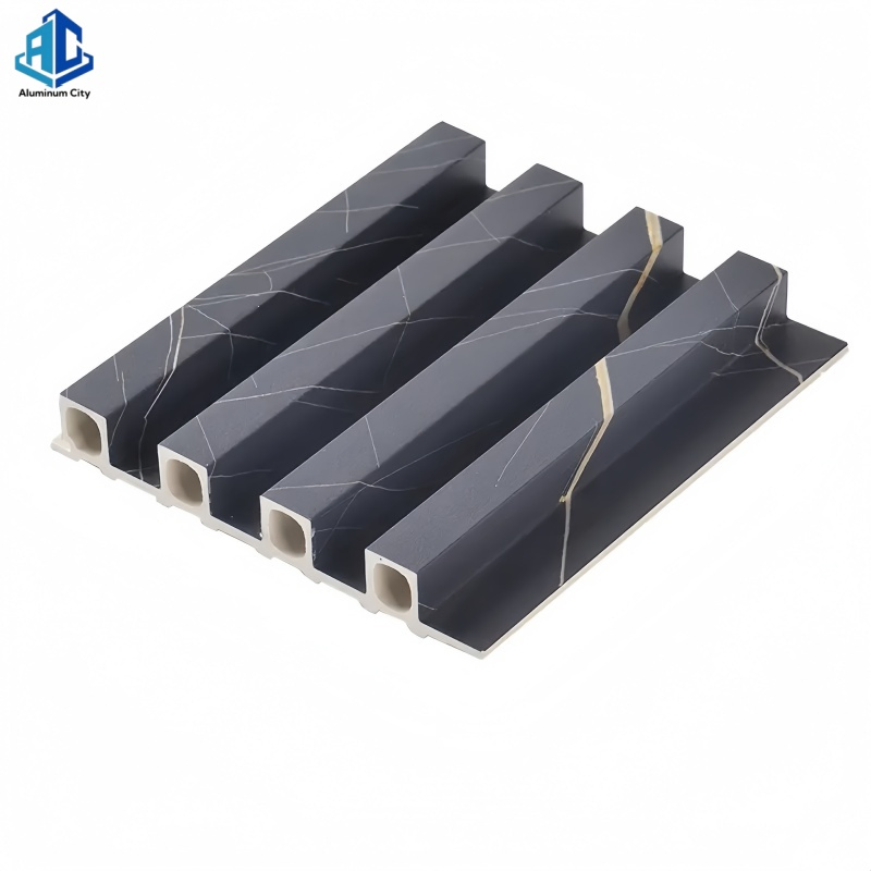 Living Room Furniture Composite Board WPC Wood Slat Outdoor 3D Wall Panels for PVC Fence