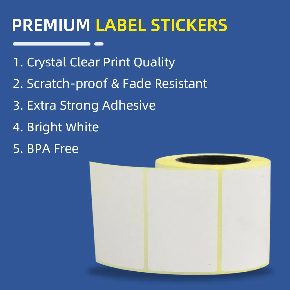 Custom Waterproof Thermal Paper Roll Labels for Shipping