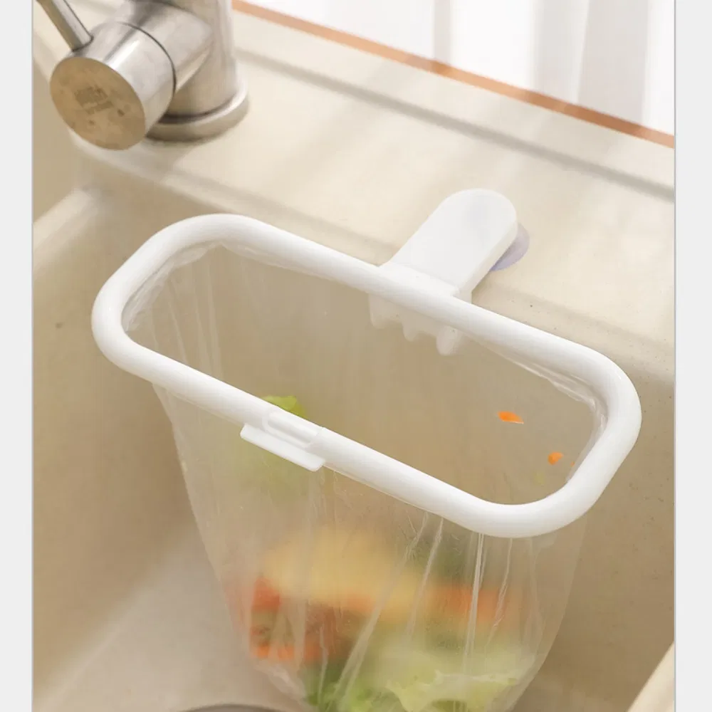 Cleaning Pad Holder Portable Plastic Portable Hanging Bag Kitchen Trash Storage Esg23207