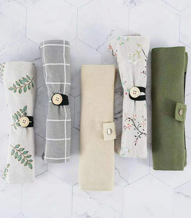 Eco-Friendly Bamboo Utensil Travel Set Camping Portable Cutlery Sets