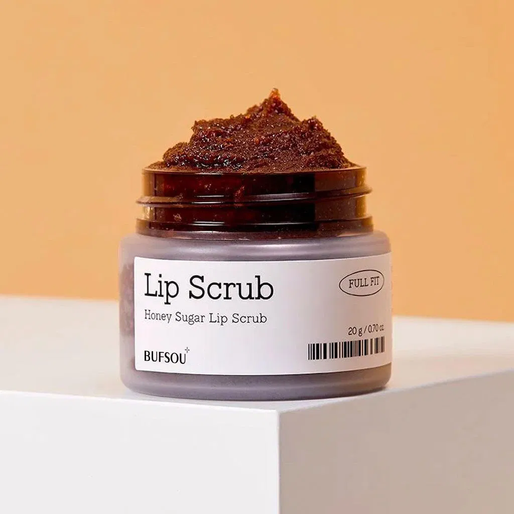High Quality Custom Logo Natural Honey Sugar Lip Care Scrub Brightening Exfoliating Moisturizing Private Label Lip Scrub