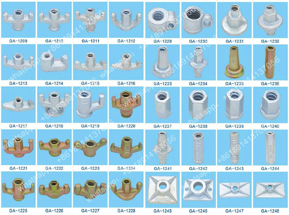Safe Durable Galvanized Formwork Accessory Wing Nut