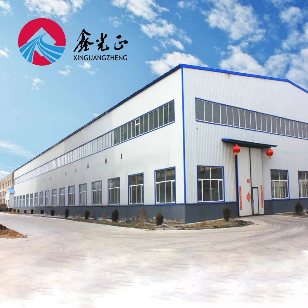 Easy Build Large Span Steel Frame Storage Building Steel Construction Warehouse Metal Shop with Porch