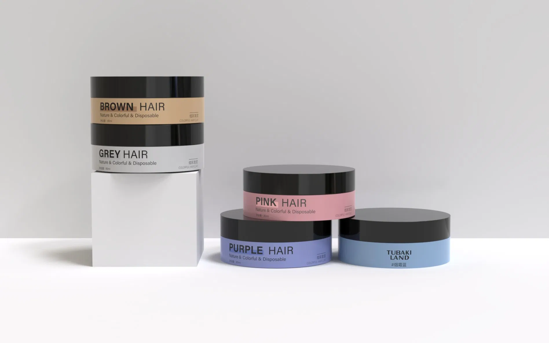 Private Logo OEM Manufacturer 80ml Nature Colorful Disposable Hair Clay