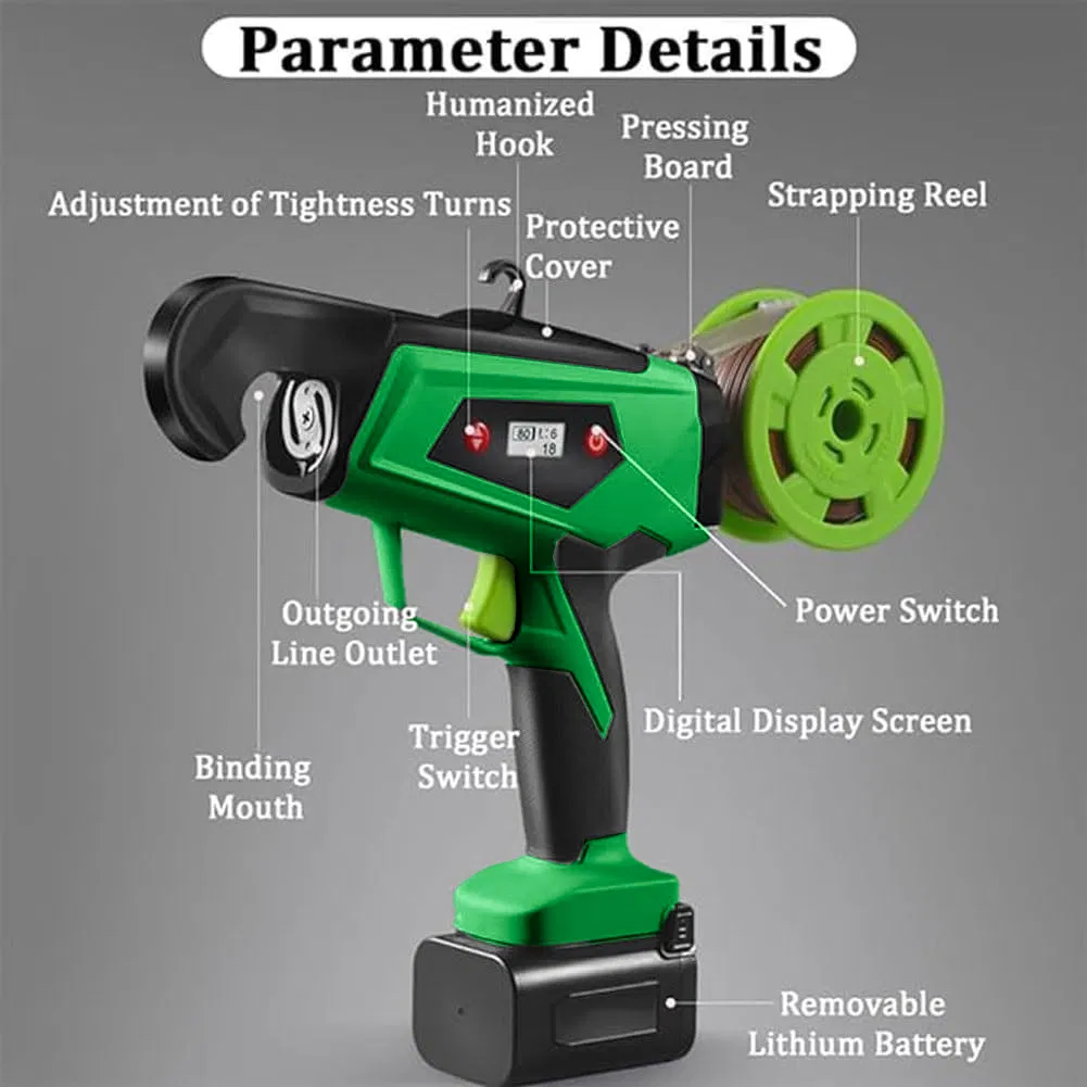 Automatic Rechargeable Rebar Tying Tool for Farm/ Garden/ Yard (CDTYM002-B)