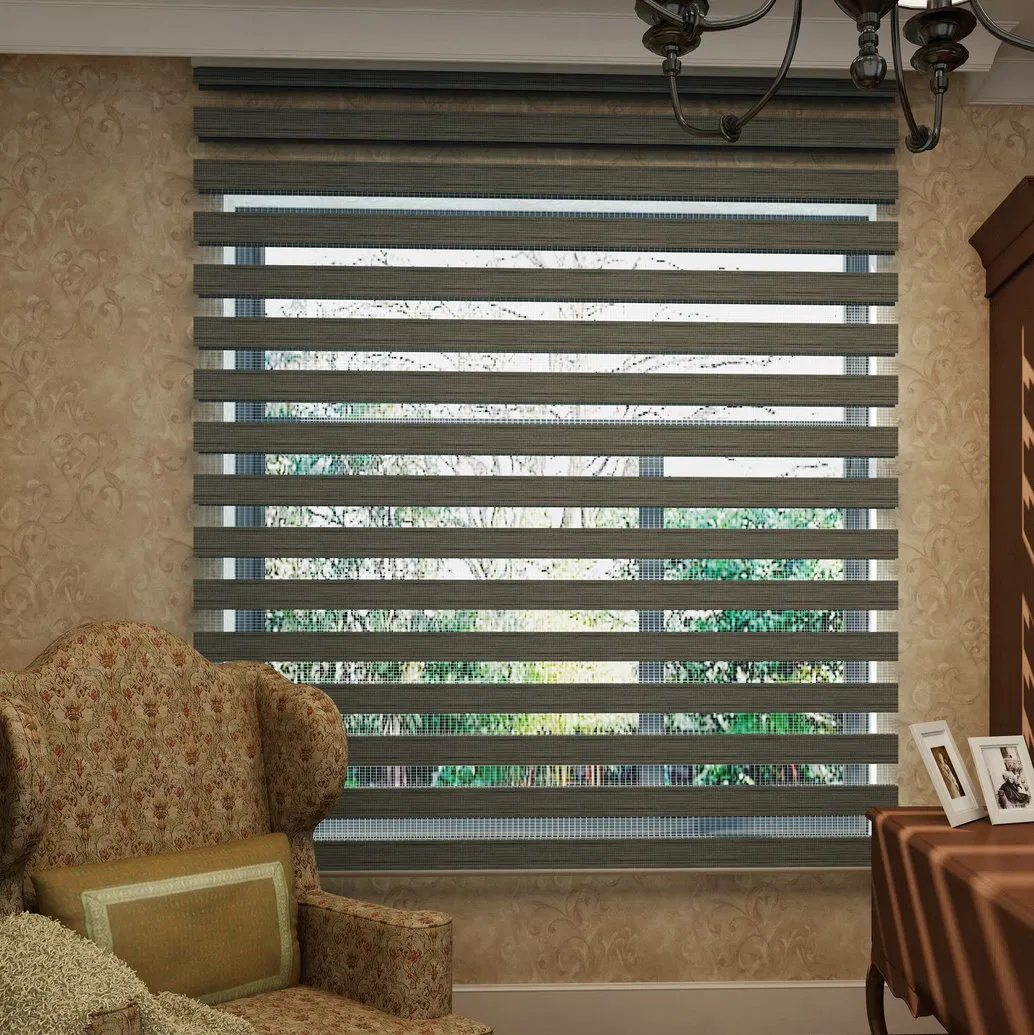 Wholesale Window Blinds Polyester Fabric Dustproof Zebra Roller Blind