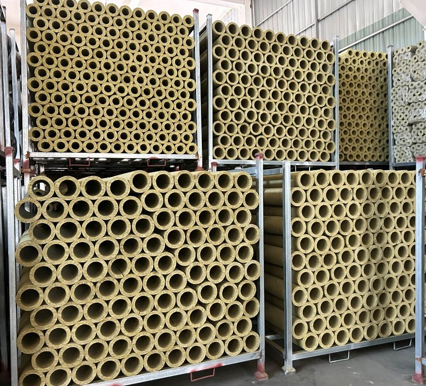 Rock Wool Pipe Section for Thermal Insulation of Industrial Pipeline Systems