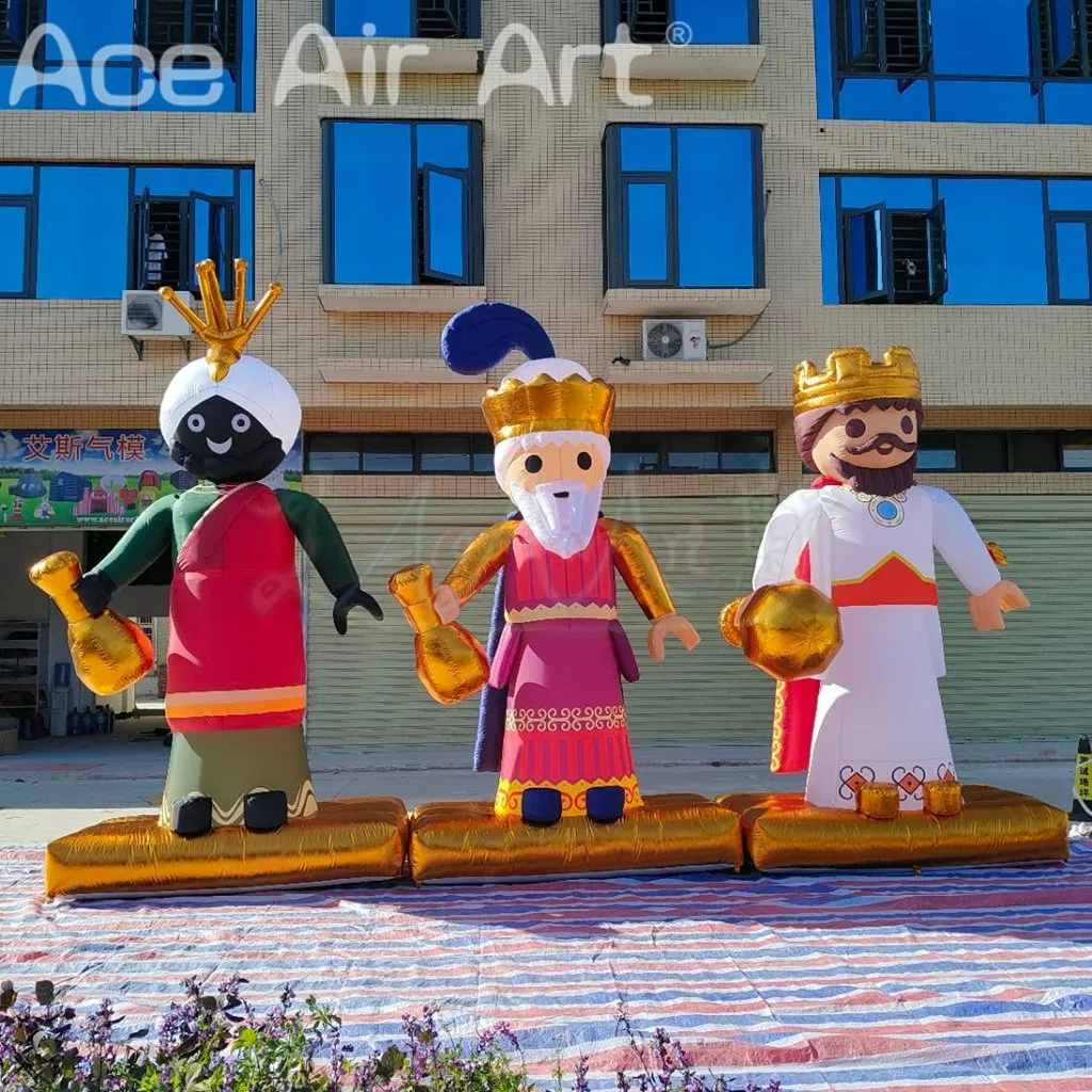Giant Advertising Inflatable Three Wise Men for Christmas Decoration Airblown Kings Figure Character Model Balloon