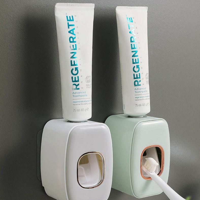 Bathroom Fully Automatic Toothpaste Squeezer Wall-Mounted Punch-Free Lazy Toothbrush Holder