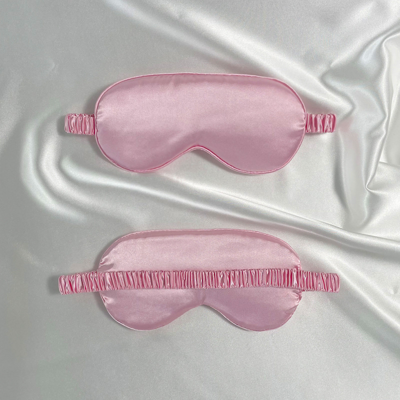 Custom Logo Comfortable Satin Silk Blindfold Breathable Travel Silk Sleeping Eye Mask