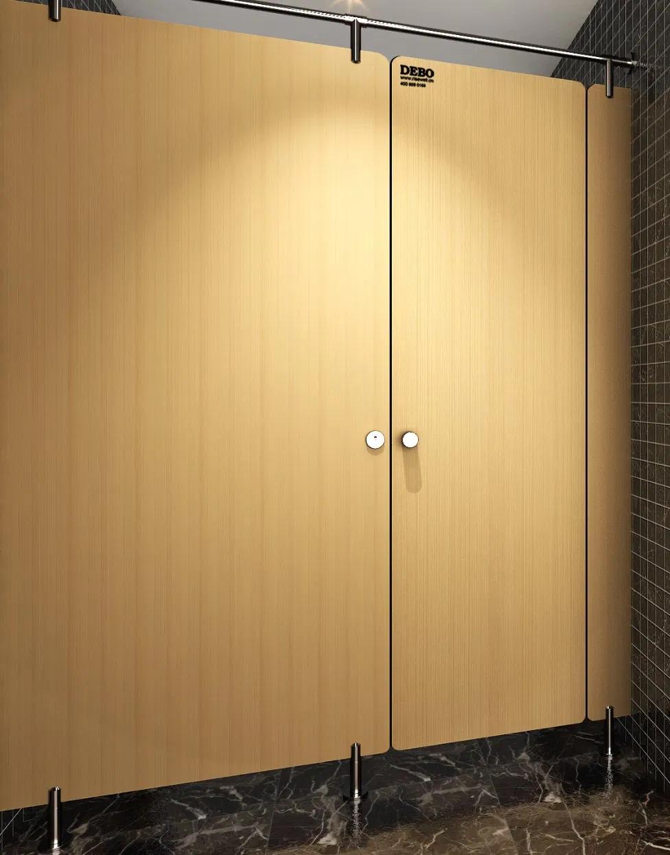 High Quality Debo 18mm Thickness Impact Resistant Compact Density Fiberboard Public Toilet Partition for College