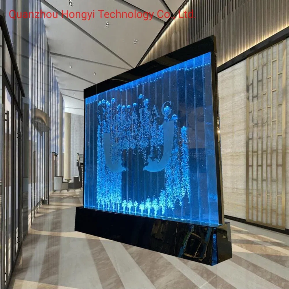 Interior Design Programmable Bubble Water Wall Aquarium Ornaments Room Divider Screens