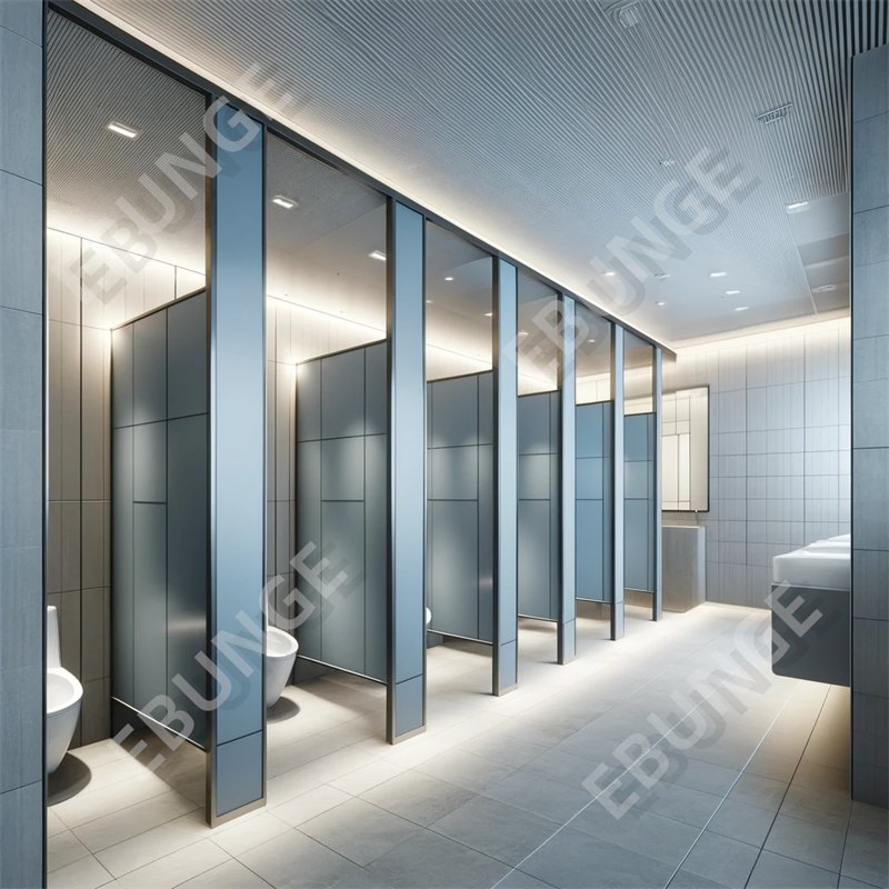 HPL Panel Commercial Bathroom Public Toilet Cubicle Water Resistant Office Toilet Partition