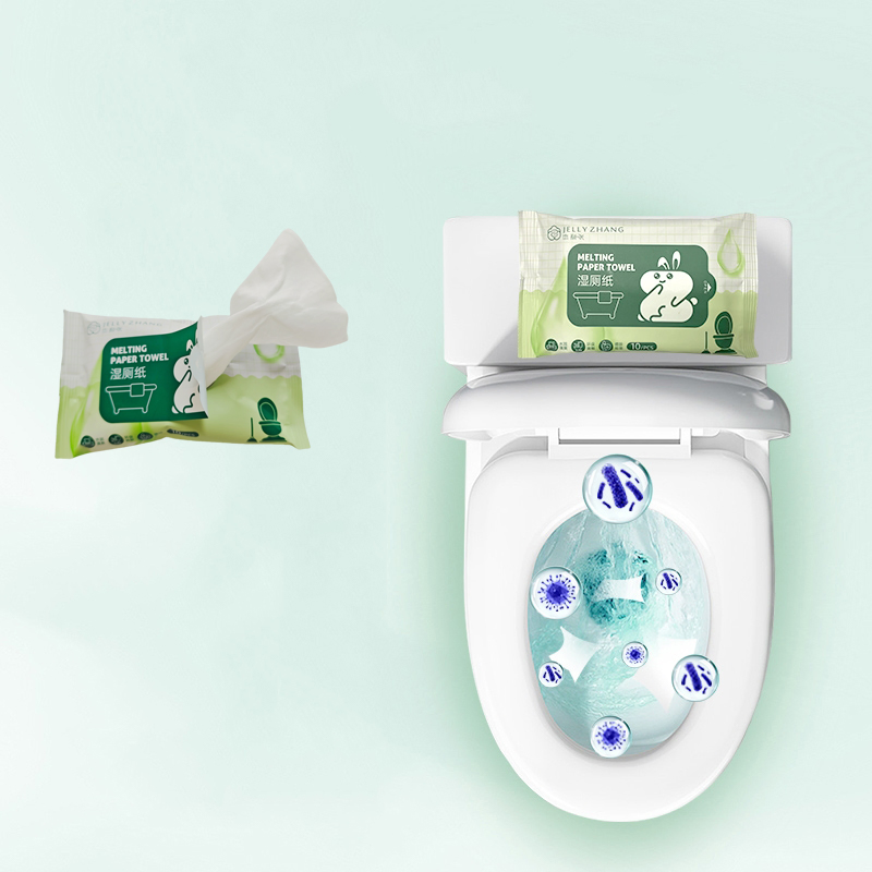 Baby Wipes Thickened Flushable Biodegradable Cleaning Wholesale Disposable Wet Toilet Paper  Pull-Out Design Household Special