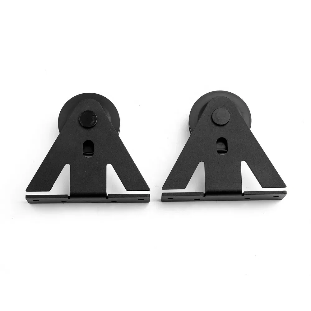 Double Sliding Track Antique Roller Barn Door Hardware for Cabinet Closet Fit