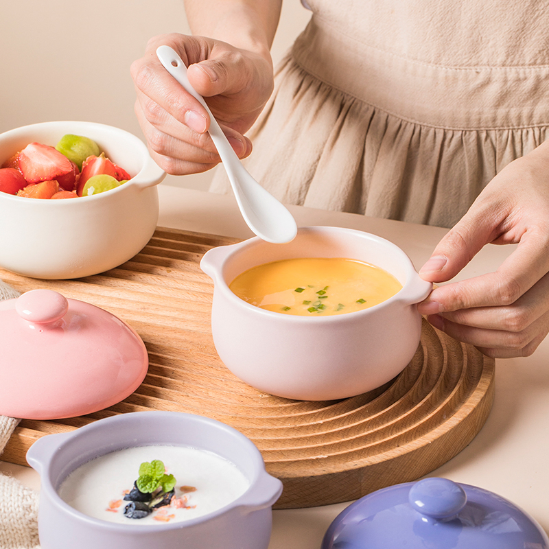 Mushroom Children's Soup Pot Steamed Egg Salad Bowl Tableware Rice Bowl