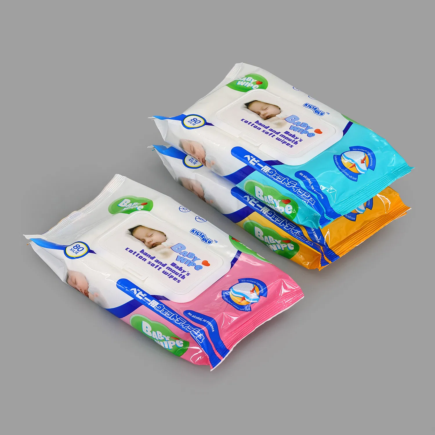 Free Samples Custom Logo 80PCS Cleaning Baby Wet Wipes Unscented 99.9 Pure Wet Wipes Wholesale Baby Wipes