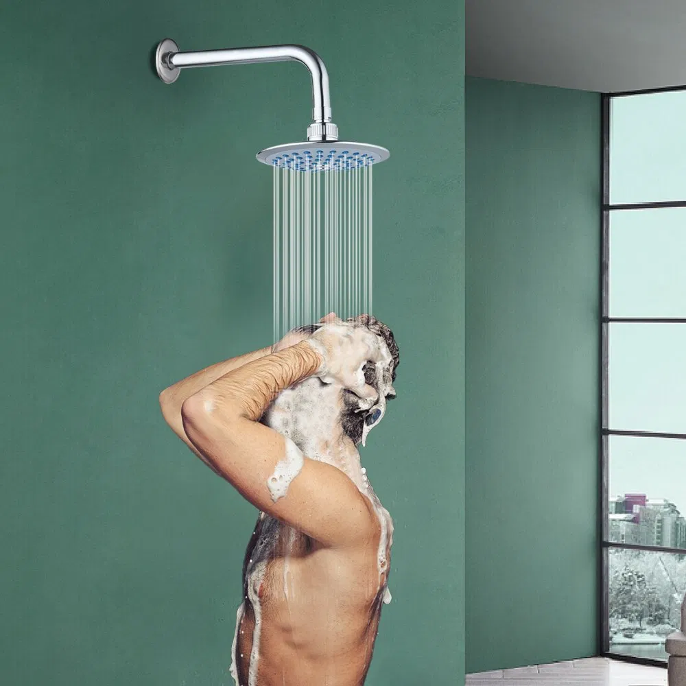6 Inch Round ABS Shower Head with Stainless Steel Arm