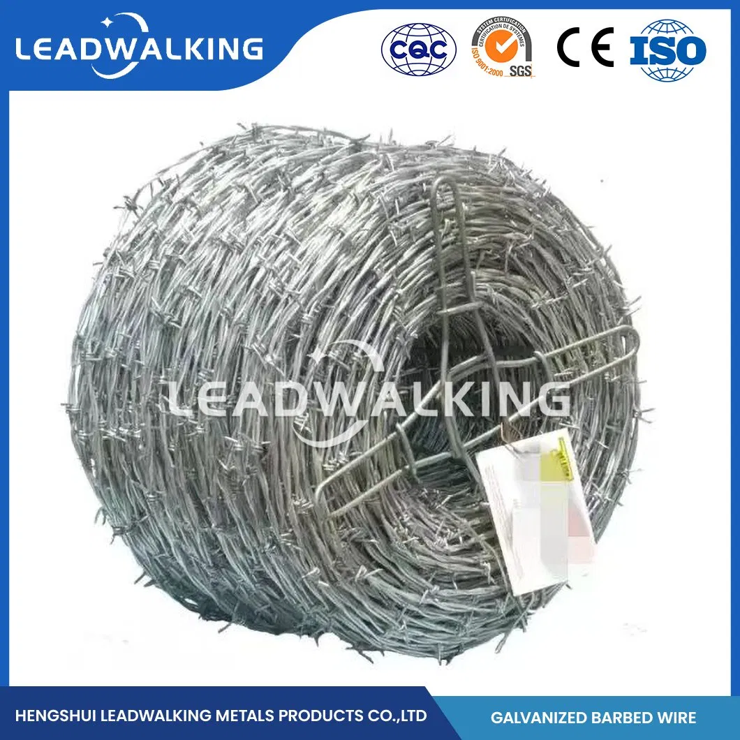 Leadwalking Hot-DIP Galvanized Barbed Wire for Security Fencing and Farm Protection