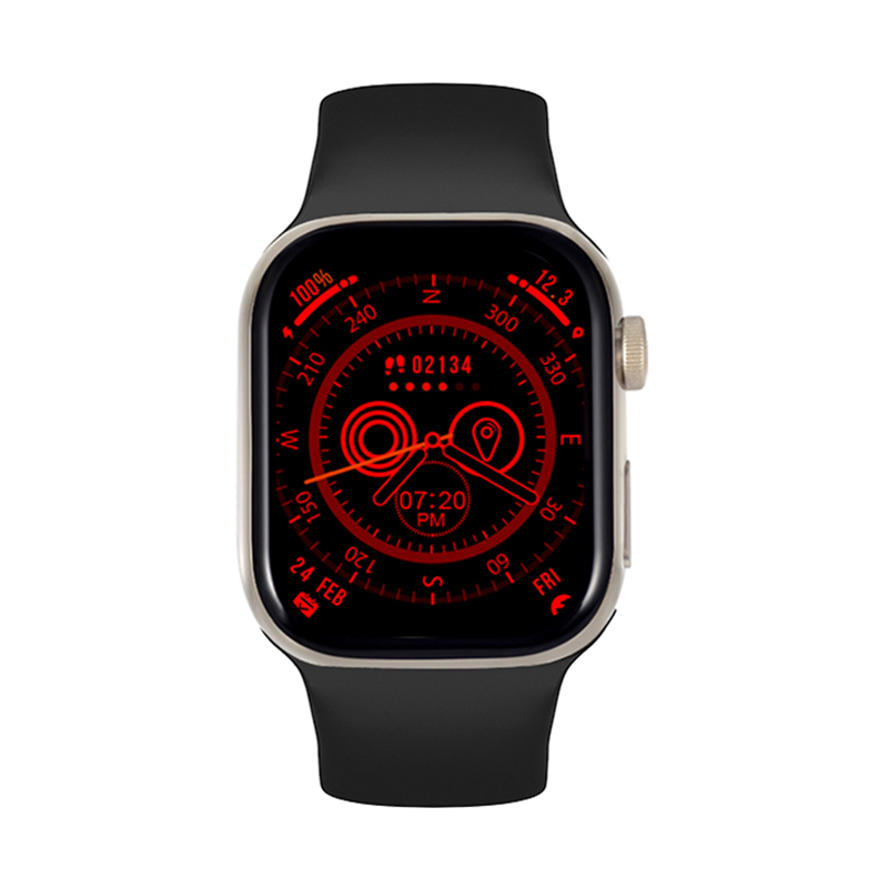 Умные часы с пульсометром, 1.96 дюйма, сенсорные, водонепроницаемые