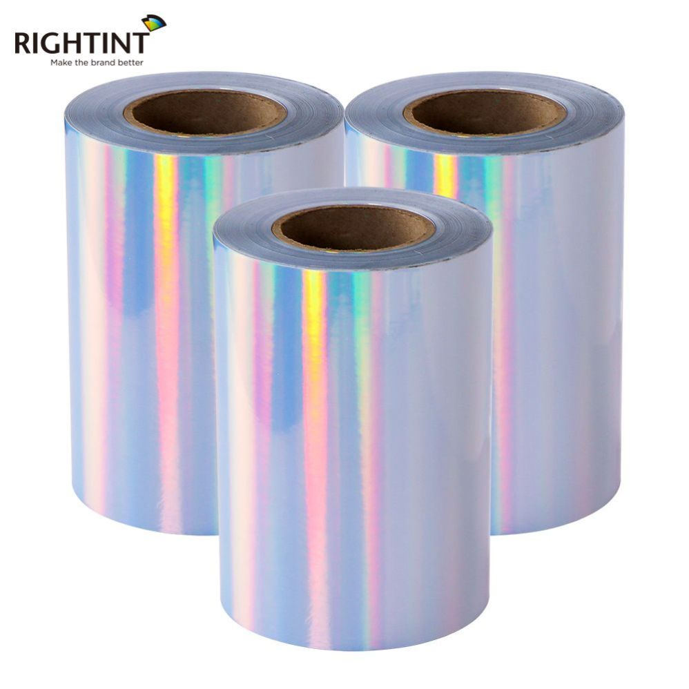 Opaque Aluminum Foil Self Adhesive Vinyl Labels Holographic Sticker Paper