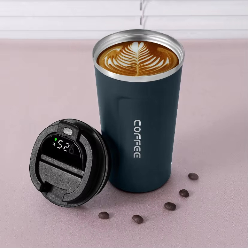 Stainless Steel Intelligent Temperature Coffee Cup Portable 380ml 510ml Coffee Mug Thermos